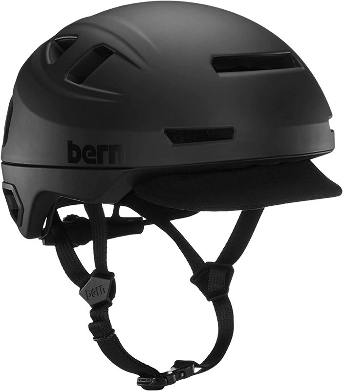 Photo 1 of Bern, Hudson Commuter Helmet with MIPS, Integrated LED Rear Light and U-Lock Compatibility Medium (Pack of 1) Matte Sand