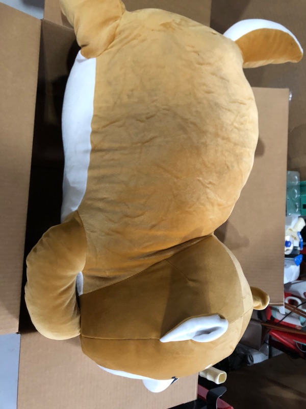 Photo 1 of 30'' Shiba Inu Plush Stuffed Animal Dog Plush Pillow Hugging Pillow Sleeping Comfort Cushion Soft Plush Toy Brown