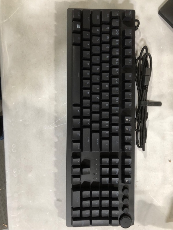 Photo 2 of Razer Huntsman V2 Optical Gaming Keyboard: Fastest Clicky Optical Switches w/Quick Keystrokes - Doubleshot PBT Keycaps - Dedicated Media Keys & Dial