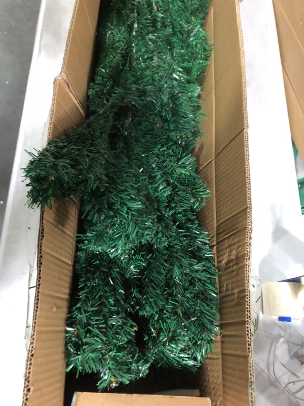 Photo 2 of 7FT Premium Spruce Artificial Holiday Christmas Tree for Home, Office, Party Decoration w/ 1,100 Branch Tips, Easy Assembly, Metal Hinges & Foldable Base 