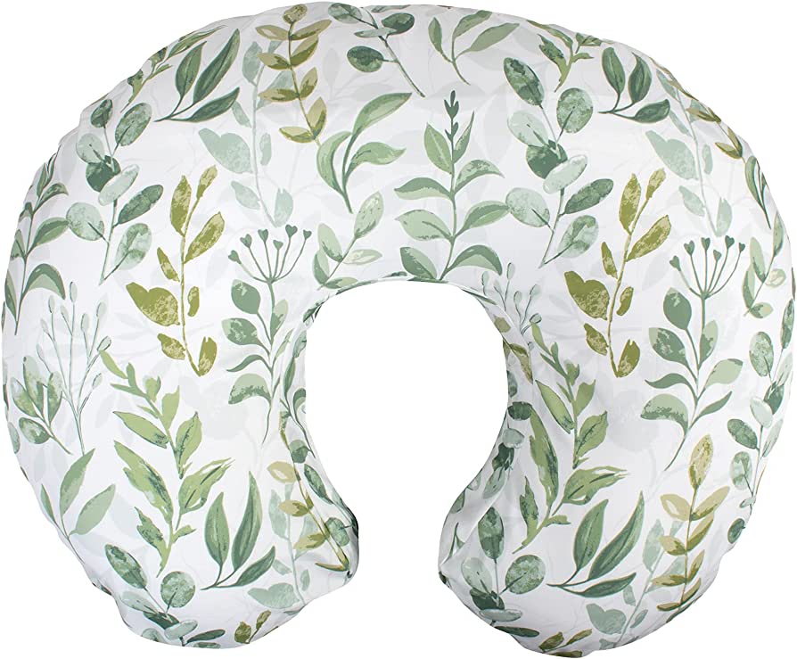 Photo 1 of Boppy Nursing Pillow and Positioner—Original | Green Foliage | Breastfeeding, Bottle Feeding, Baby Support | with Removable Cotton Blend Cover