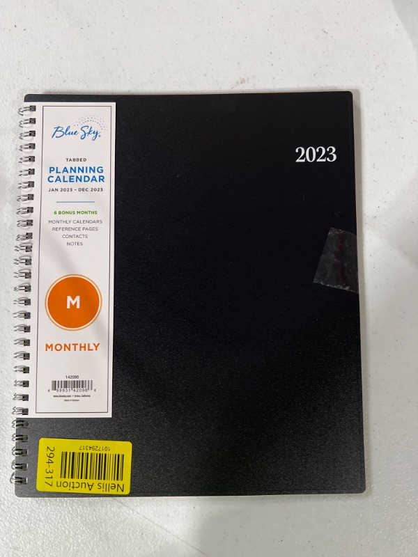 Photo 1 of Blue Sky 2023 Monthly Planner, January - December, 8" x 10", Flexible Cover, Wirebound, Enterprise (142096) 8" x 10" New Edition Planner