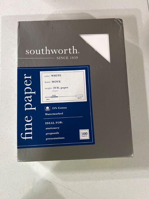 Photo 2 of Southworth 25% Cotton Ruled Business Paper, 8.5 x 11 Inches, 20 lb/70 GSM, White, 500 Sheets - Packaging May Vary (403CR), White with Red Rules