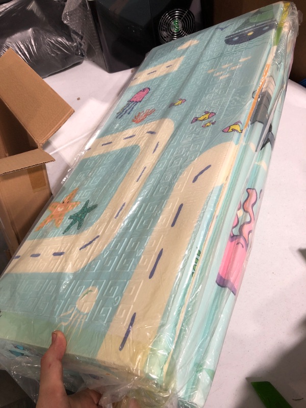 Photo 1 of Baby Play Mat, Large Folding Non-Toxic Foam Playmat Crawling Mat, Waterproof 