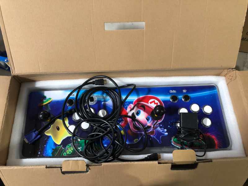 Photo 1 of FVBADE [10600 Games in 1 Pandora Box Arcade Game Console Compatible PC & Projector & TV ,3D Games 1-4 Players Double Joystick Favorite List Game Category Save/Search/Hide/Pause/Delete Games.