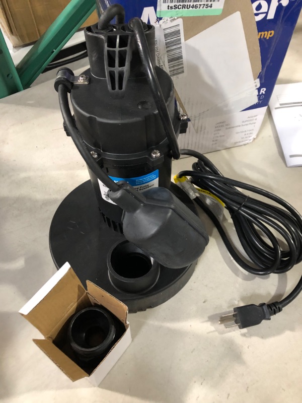 Photo 2 of Acquaer 1/3HP Sump Pump, 3040GPH Submersible Clean/Dirty Water Pump with Automatic Float Switch and 10ft Power Cord Sub Pump for Basement, Pool, Pond, Drain, Flooded Cellar