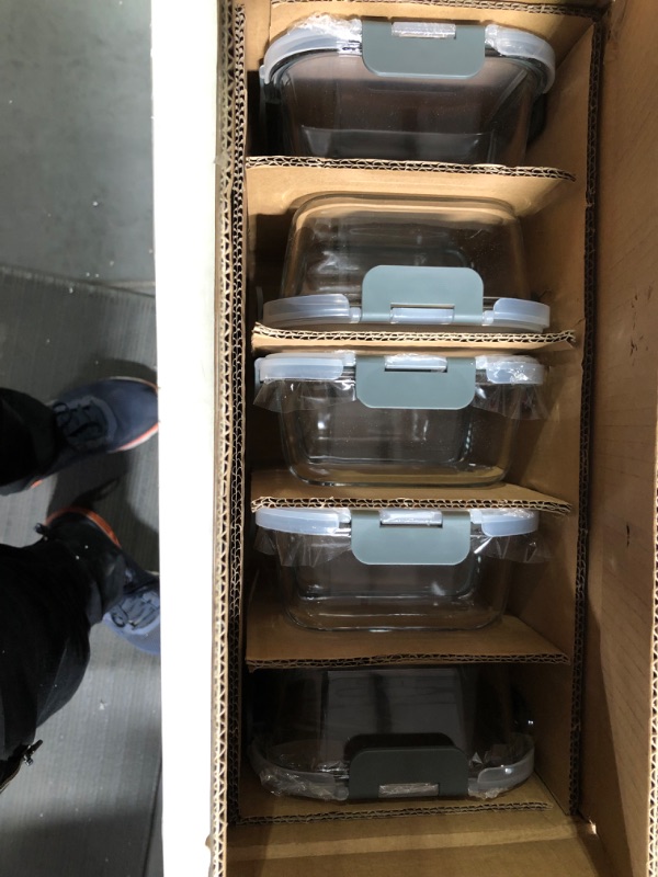 Photo 1 of [5-Pack,36 Oz]Glass Meal Prep Containers 