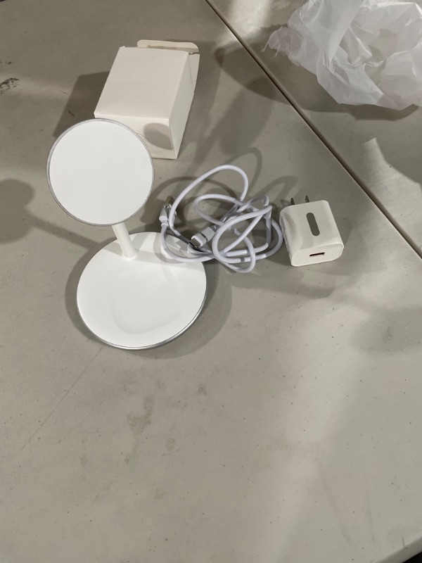 Photo 2 of 3 in 1 Wireless Charging Station for Multiple Devices, AirPods White