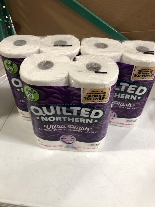 Photo 2 of (3) Quilted Northern Ultra Plush Mega Rolls - 284.0 Ea X 6 Pack