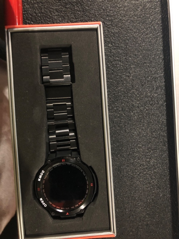 Photo 2 of BaiHui Stainless Steel Bezel Ring Watch- black