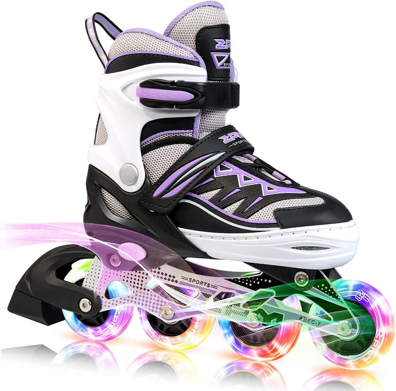 Photo 1 of 2PM SPORTS Cytia  Adjustable Illuminating Inline Skates -Big Kid (13C-3 US)( Purple )