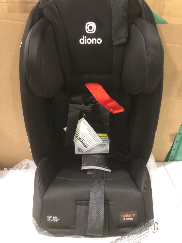 Photo 5 of Diono Radian 3RXT, 4-in-1 Convertible Car Seat, Rear and Forward Facing, Steel Core, 10 Years 1 Car Seat, Ultimate Safety and Protection, Slim Fit 3 Across, Black Jet 3RXT with Comfort+ Black Jet