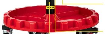 Photo 1 of **See Notes** VEVOR Rolling Garage Stool, 300LBS Capacity, 21"-26"  Red