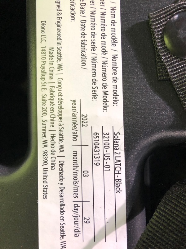 Photo 3 of Diono Solana 2 XL 2022, Dual Latch Connectors, Lightweight Backless Belt-Positioning Booster Car Seat, 8 Years 1 Booster Seat, Black LATCH Connect Single Black