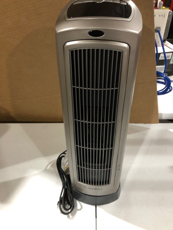 Photo 2 of Lasko 1500W Digital Ceramic Space Heater with Remote, 755320, Silver