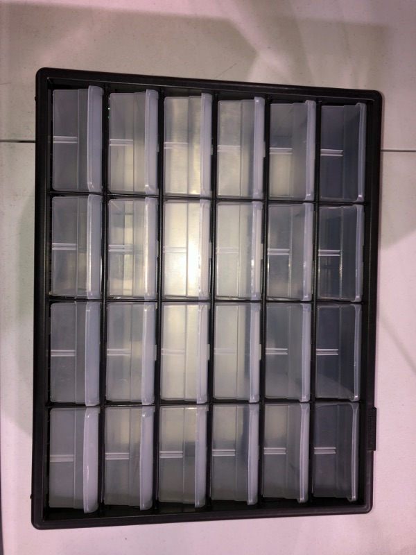 Photo 2 of Akro-Mils 10124, 24 Drawer Plastic Parts Storage Hardware and Craft Cabinet.