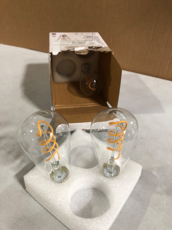 Photo 2 of ALAMPEVER Dimmable 4-Pack ST19/ST58 Vintage LED Edison Bulbs, Decorative LED Light Bulbs,4W(40W Equivalent),2700K Soft White,E26 Base,400LM,CRI80,Clear Glass Finishing 4 40w Soft White