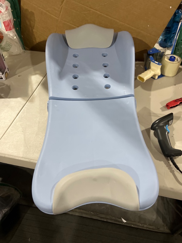 Photo 2 of Adjustable Children Shampoo Chair for 3-10 Year Old Bathing Seat Tub Collapsible with Prevent Wet Clothes Design