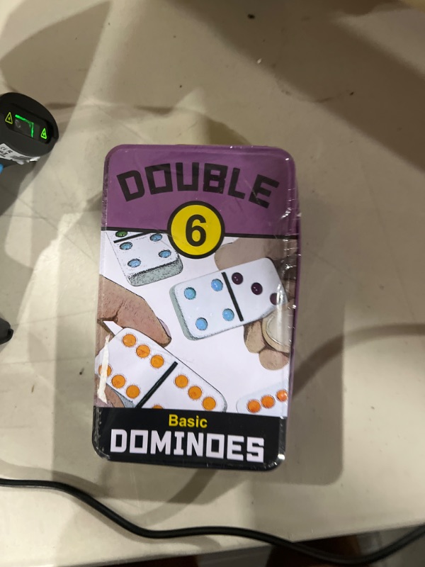 Photo 2 of Double 6 Travel Tin Domino Set from Front Porch Classics, for 1 to 4 Players, Ages 6 and up