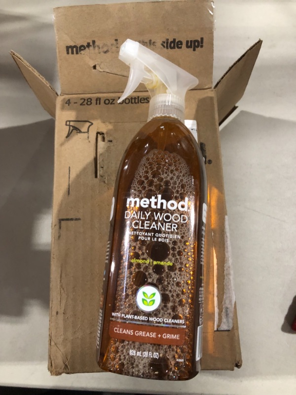 Photo 2 of 4 pack - Method Daily Wood Cleaner, Plant-Based Formula that Cleans Shelves, Tables, and Other Wooden Surfaces 