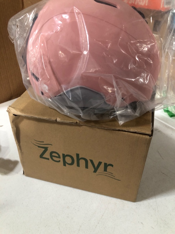 Photo 2 of  Zephyr Ski & Snowboard Helmet for Adults - Adjustable with 9 Vents - ABS Shell & EPS Foam Matte Rose Small 52-55.5cm