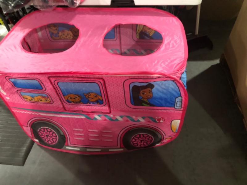 Photo 2 of Barbie Camper Pop Up Play Tent – Pink Dream House for Kids 