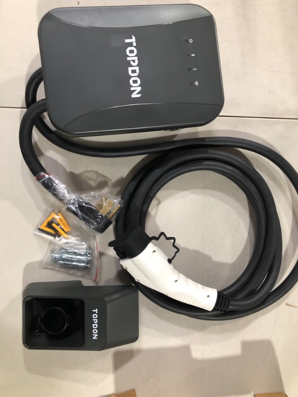 Photo 1 of Topdon Level 2 EV Charger, 40Amp 240V Smart Home Electric Car Charger, NEMA 14-50, UL Listed, Energy Star, Electric Vehicle Charger with WiFi, EVSE Indoor/Outdoor EV Charging Station with PulseQ App Black-16ft