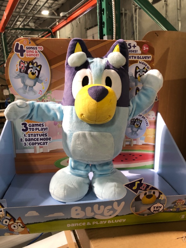 Photo 2 of Bluey Dance and Play 14" Animated Plush | Over 55 Phrases and Songs, Multicolor