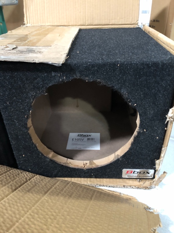 Photo 2 of Bbox Pro-Tuned 10” Single Vented Subwoofer Carpeted Enclosure - Subwoofer Box Improves Audio Quality, Sound & Bass