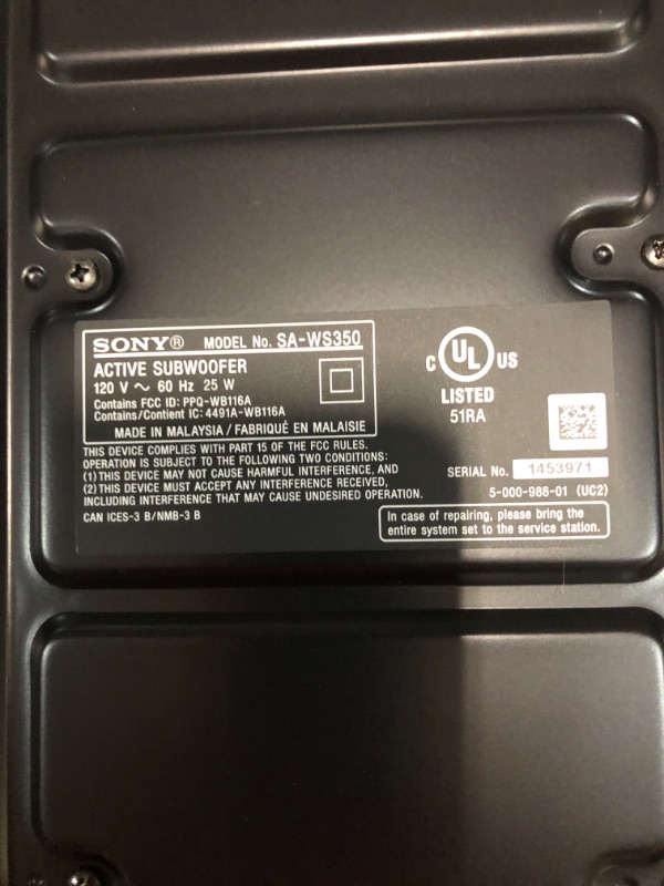 Photo 1 of Sony HT-S350 320W 2.1-Channel Soundbar System