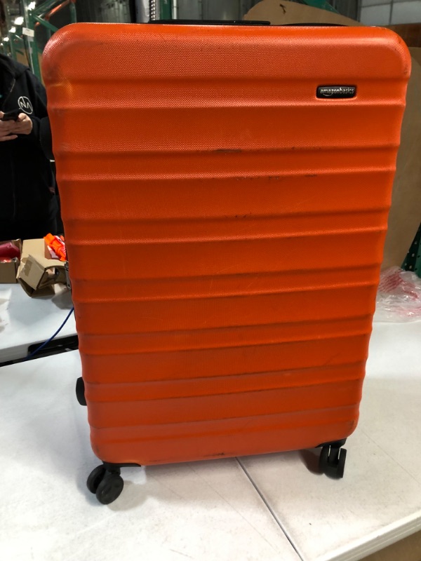 Photo 3 of Amazon Basics 30-Inch Hardside Spinner, Orange SEE NOTES