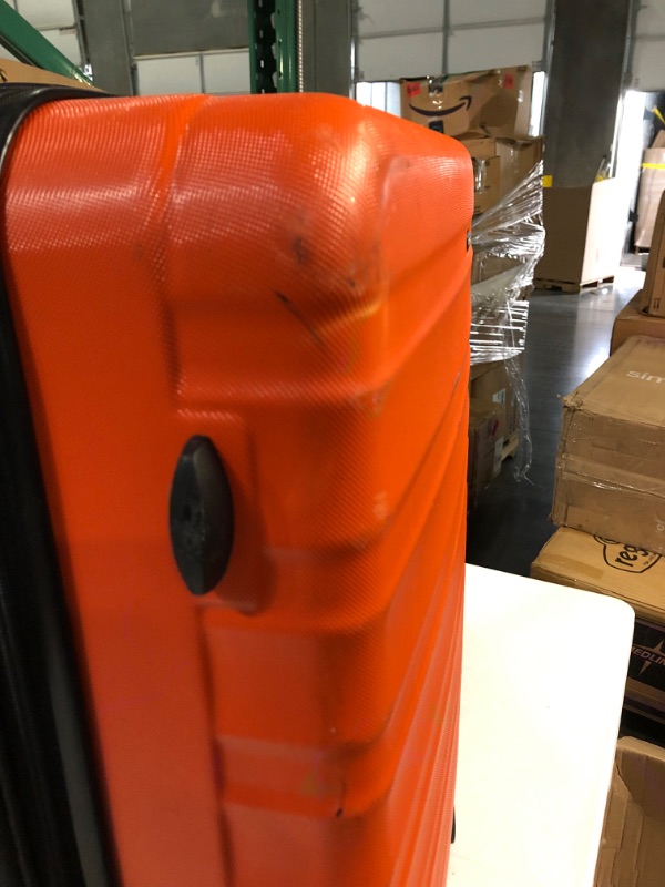 Photo 1 of Amazon Basics 30-Inch Hardside Spinner, Orange SEE NOTES