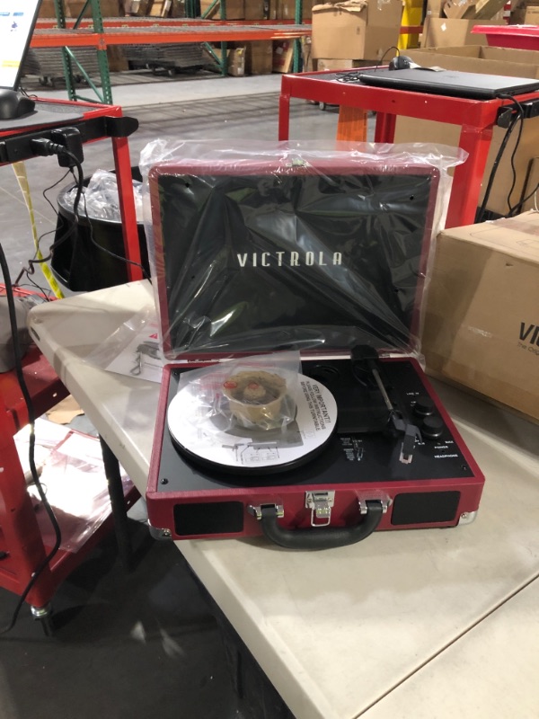 Photo 2 of *NEW* Victrola Vintage 3-Speed Bluetooth Portable Suitcase Record Player