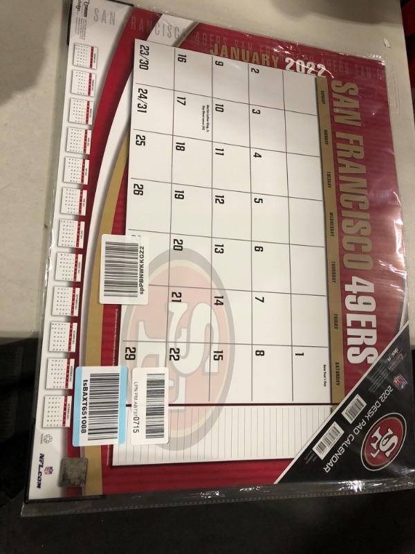 Photo 2 of ***SEE NOTES*** TURNER SPORTS SAN Francisco 49ERS 2022 22X17 Desk Calendar (22998061551)