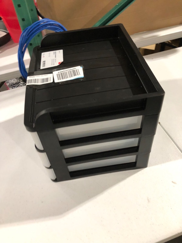 Photo 2 of Iris 3-Drawer Black Medium Desktop Storage