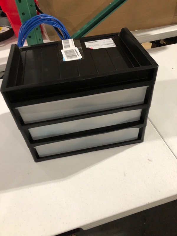 Photo 5 of Iris 3-Drawer Black Medium Desktop Storage