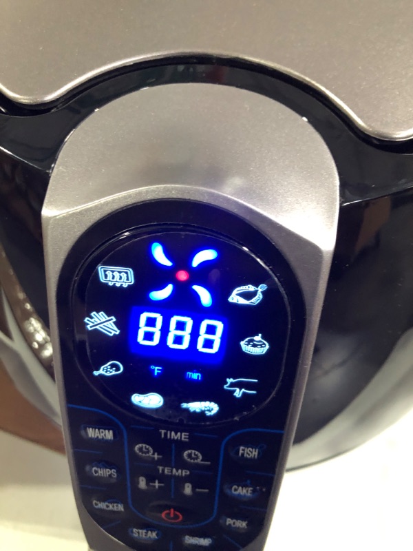 Photo 5 of 3.7-Quart Programmable Air Fryer with 8 Cooking Presets, Black