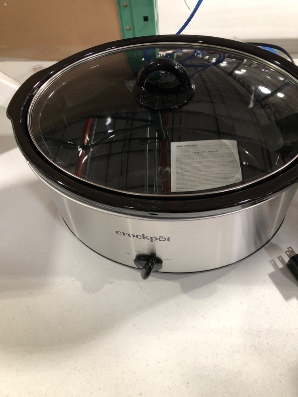 Photo 4 of **SEE NOTES**
Crock-pot Oval Manual Slow Cooker, 8 quart, Stainless Steel 