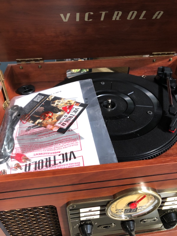 Photo 3 of Victrola Nostalgic 6-in-1 Bluetooth Record Player & Multimedia Center with Built-in Speakers