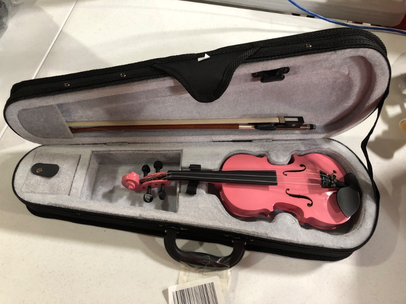 Photo 3 of **MISSING TUNNER AND WAX**
SKY Brand New Children's Violin 1/16 Size Pink Color 21 x 5 x 8 inches