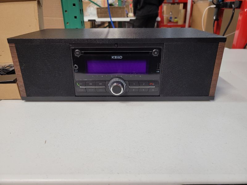 Photo 4 of KEiiD Retro CD Players for Home with Speakers Wooden Booombox Stereo System 18.03 x 10 x 7.4 inches