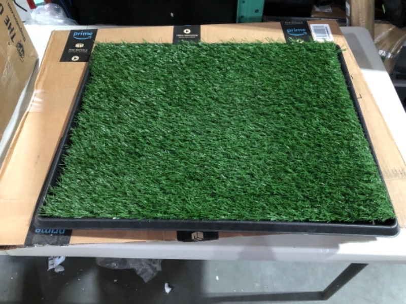 Photo 2 of Artificial Grass Puppy Pee Padeusable 3-Layer Training Potty Pad with Tray