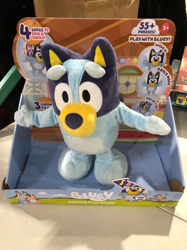 Photo 2 of Bluey Dance and Play 14" Animated Plush | Over 55 Phrases and Songs, Multicolor