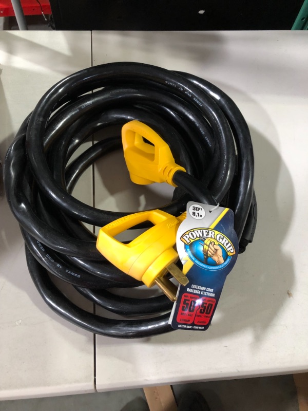 Photo 1 of Camco Heavy-Duty 50-Amp RV Extension Cord Power Grip Handles Rated for 125/250 volts