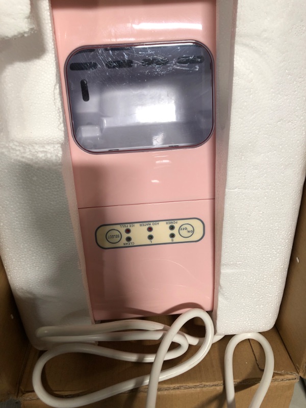 Photo 3 of *PARTS ONLY*
26-Pound Automatic Self-Cleaning Portable Countertop Ice Maker Machine with Handle, Pink 