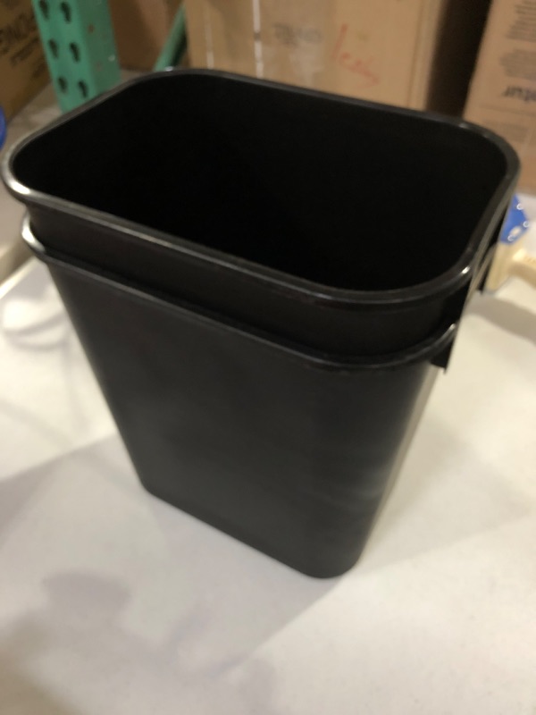 Photo 2 of AmazonCommercial 3 Gallon Commercial Office Wastebasket, Black, 2-Pack BLACK 3 GALLON 2 pack