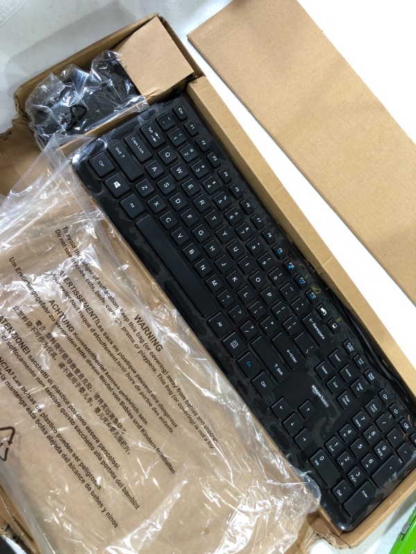 Photo 2 of AmazonBasics USB Wired Computer Keyboard and Wired Mouse Bundle Pack Bundle