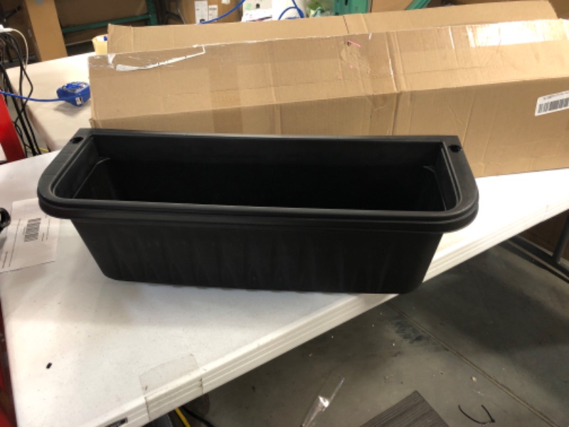 Photo 1 of 24" Adjustable Railing Planter, Black 24" Black