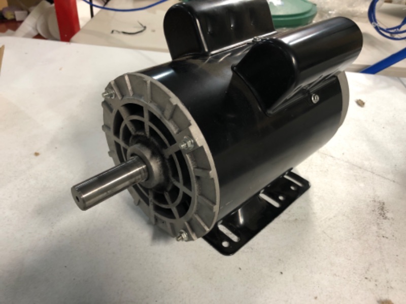 Photo 3 of VEVOR Air Compressor Electric Motor, 5 HP SPL 3450 RPM, 208-230 Volt 3.1 KW Single Phase, 56 Frame 5/8" Keyed Shaft 60 Hz, 1.88" Shaft Length NEMA for Air Compressors