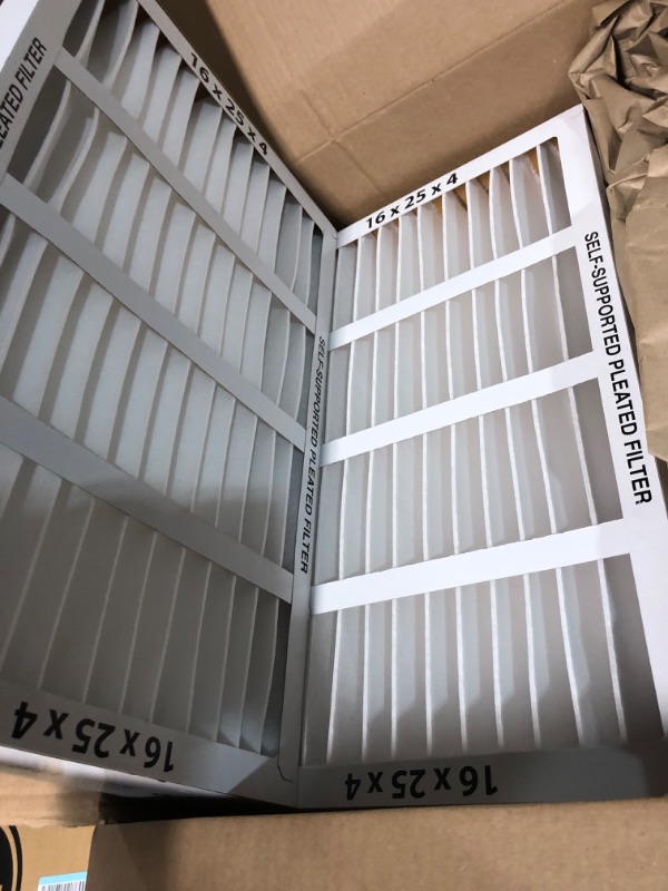 Photo 3 of Assigned by Sterling Seal & Supply, (STCC)  Furnace Air Filter, 16x25x4 Mechanical MERV 8 (Pack of 2)